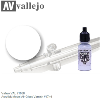  | Vallejo VAL 71058 | Acryllak Model Air Gloss Varnish #17ml
