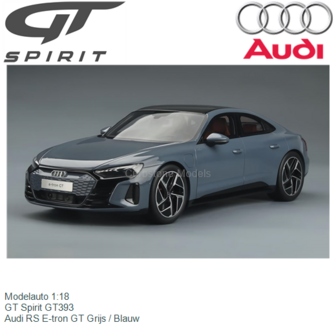 Modelauto 1:18 | GT Spirit GT393 | Audi RS E-tron GT Grijs / Blauw
