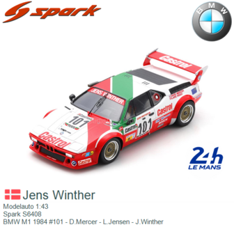 Modelauto 1:43 | Spark S6408 | BMW M1 1984 #101 - D.Mercer - L.Jensen - J.Winther