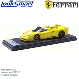 Modelauto 1:43 | Looksmart LS159C | Ferrari FXX Geel