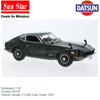 Modelauto 1:18 | Sunstar 3514R | Datsun Fairlady Z (S30) Dark Green 1970