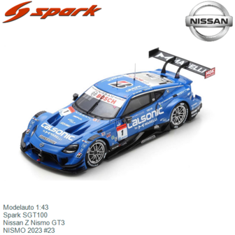 Modelauto 1:43 | Spark SGT100 | Nissan Z Nismo GT3 | NISMO 2023 #23