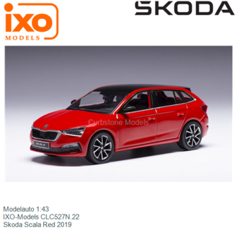 Modelauto 1:43 | IXO-Models CLC527N.22 | Skoda Scala Red 2019