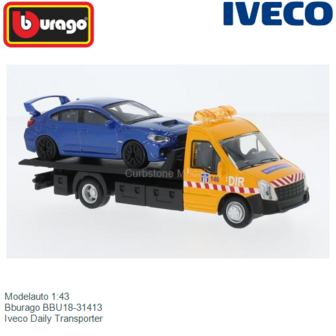 Modelauto 1:43 | Bburago BBU18-31413 | Iveco Daily Transporter