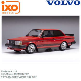 Modelauto 1:18 | IXO-Models 18CMC177.22 | Volvo 240 Turbo Custom Red 1987