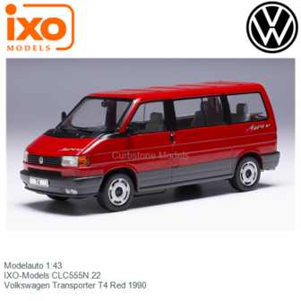 Modelauto 1:43 | IXO-Models CLC555N.22 | Volkswagen Transporter T4 Red 1990