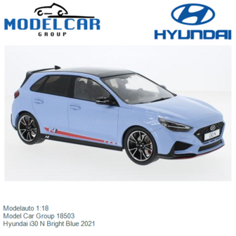 Modelauto 1:18 | Model Car Group 18503 | Hyundai i30 N Bright Blue 2021