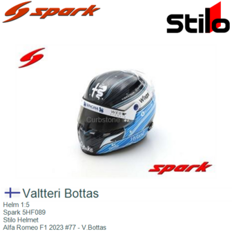 Helm 1:5 | Spark 5HF089 | Stilo Helmet | Alfa Romeo F1 2023 #77 - V.Bottas