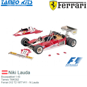 Bouwpakket 1:43 | Tameo TMK352 | Ferrari 312 T2 1977 #11 - N.Lauda
