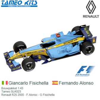 Bouwpakket 1:43 | Tameo SLK023 | Renault R25 2005 - F.Alonso - G.Fisichella