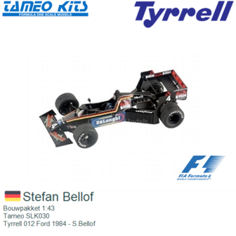 Bouwpakket 1:43 | Tameo SLK030 | Tyrrell 012 Ford 1984 - S.Bellof