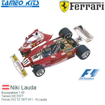 Bouwpakket 1:43 | Tameo WCT077 | Ferrari 312 T2 1977 #11 - N.Lauda