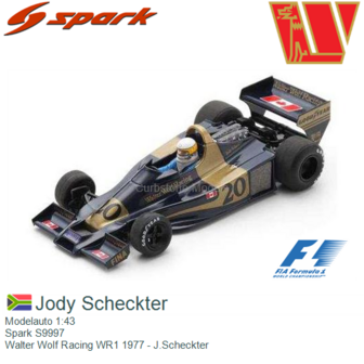 Modelauto 1:43 | Spark S9997 | Walter Wolf Racing WR1 1977 - J.Scheckter