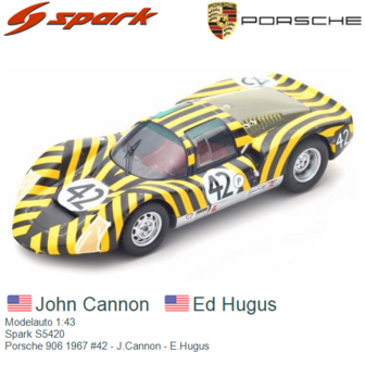 Modelauto 1:43 | Spark S5420 | Porsche 906 1967 #42 - J.Cannon - E.Hugus