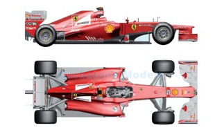 Bouwpakket 1:43 | Tameo TMK405 | Ferrari F2012 2012 - F.Massa - F.Alonso