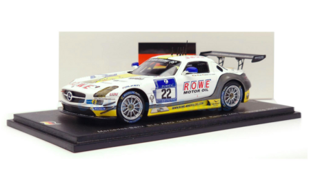 Modelauto 1:43 | Spark SG192 | Mercedes Benz SLS AMG GT3 | Rowe Racing 2015 #22 - R.van der Zande - J.Seyffarth - T.J&auml;ger 