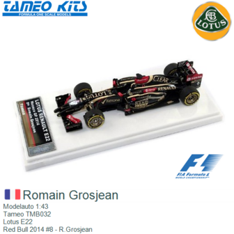 Modelauto 1:43 | Tameo TMB032 | Lotus E22 | Red Bull 2014 #8 - R.Grosjean