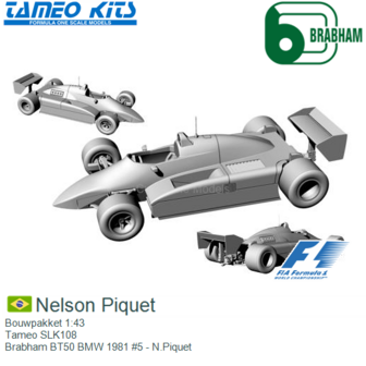 Bouwpakket 1:43 | Tameo SLK108 | Brabham BT50 BMW 1981 #5 - N.Piquet