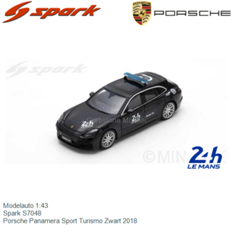Modelauto 1:43 | Spark S7048 | Porsche Panamera Sport Turismo Zwart 2018