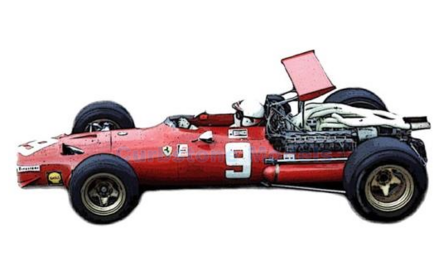 Bouwpakket 1:43 | Tameo SLK128 | Scuderia Ferrari 312 F1-68 1968 #9 - J.Ickx - C.Amon