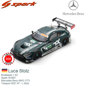 Modelauto 1:43 | Spark SG807 | Mercedes Benz AMG GT3 | Toksport 2021 #7 - L.Stolz