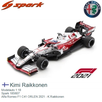 Modelauto 1:18 | Spark 18S607 | Alfa Romeo F1 C41 ORLEN 2021 - K.Raikkonen