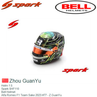Helm 1:5 | Spark 5HF110 | Bell Helmet | Alfa Romeo F1 Team Sake 2023 #77 - Z.GuanYu