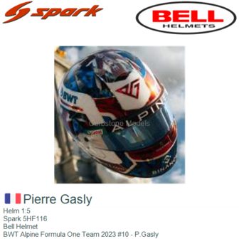 Helm 1:5 | Spark 5HF116 | Bell Helmet | BWT Alpine Formula One Team 2023 #10 - P.Gasly
