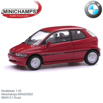 Modelauto 1:43 | Minichamps MIN023002 | BMW E1 Rood