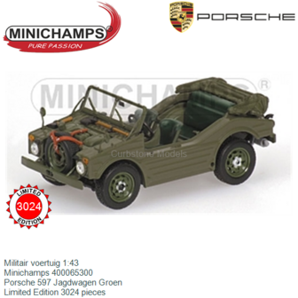 Militair voertuig 1:43 | Minichamps 400065300 | Porsche 597 Jagdwagen Groen