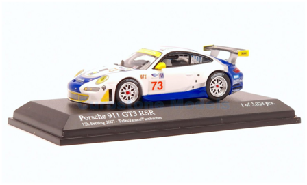 Modelauto 1:64 | Minichamps 640076473 | Porsche 911 GT3 RSR | Tafel racing 2007 #73 - D.Farnbacher - J.Tafel - I.James