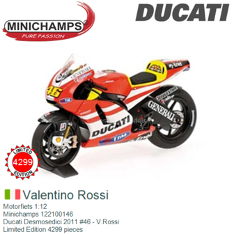 Motorfiets 1:12 | Minichamps 122100146 | Ducati Desmosedici 2011 #46 - V.Rossi