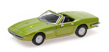 Modelauto 1:87 | Minichamps 870123034 | Maseratie Ghibli Spyder Licht Groen metallic 1969