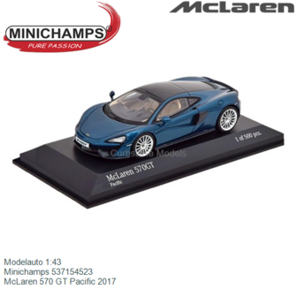 Modelauto 1:43 | Minichamps 537154523 | McLaren 570 GT Pacific 2017