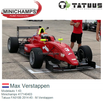 Modelauto 1:43 | Minichamps 417140403 | Tatuus FA010B 2014 #3 - M.Verstappen