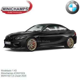 Modelauto 1:43 | Minichamps 410021024 | BMW M2 CS Zwart 2020