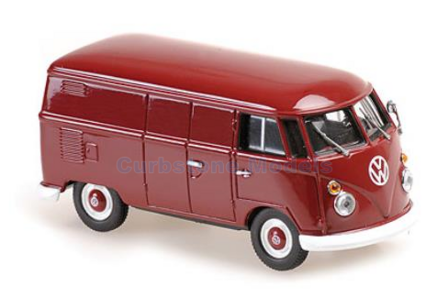 Modelauto 1:43 | Minichamps 940052201 | Volkswagen T1 Kastenwegen Donker Rood 1963
