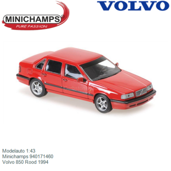 Modelauto 1:43 | Minichamps 940171460 | Volvo 850 Rood 1994