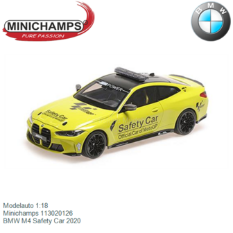 Modelauto 1:18 | Minichamps 113020126 | BMW M4 Safety Car 2020