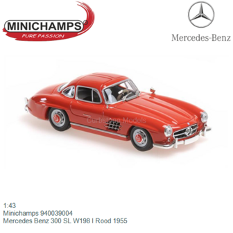 1:43 | Minichamps 940039004 | Mercedes Benz 300 SL W198 I Rood 1955