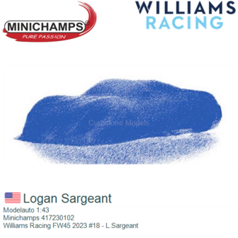 Modelauto 1:43 | Minichamps 417230102 | Williams Racing FW45 2023 #18 - L.Sargeant