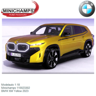 Modelauto 1:18 | Minichamps 110023302 | BMW XM Yellow 2023