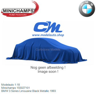 Modelauto 1:18 | Minichamps 155027101 | BMW 3 Series Limousine Black Metallic 1993