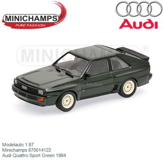 Modelauto 1:87 | Minichamps 870014122 | Audi Quattro Sport Green 1984