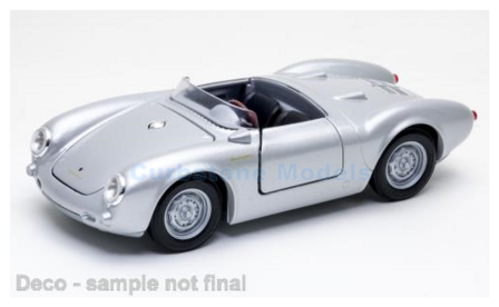 Modelauto 1:24 | Welly 24113SILVER | Porsche 550 Spyder Grey