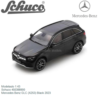 Modelauto 1:43 | Schuco 450398900 | Mercedes Benz GLC (X253) Black 2023