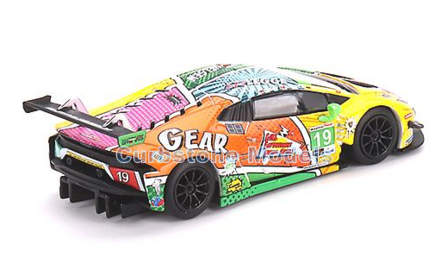 Modelauto 1:64 | MiniGT MGT00552 | Lamborghini Hurac&aacute;n GT3 EVO | GEAR Racing 2020 #19 - R.Frey - T.Calder&oacute;n - C.Nielsen -