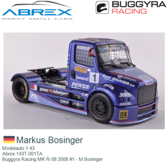 Modelauto 1:43 | Abrex 143T-001TA | Buggyra Racing MK R-08 2008 #1 - M.Bosinger
