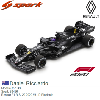 Modelauto 1:43 | Spark S6456 | Renault F1 R.S. 20 2020 #3 - D.Ricciardo