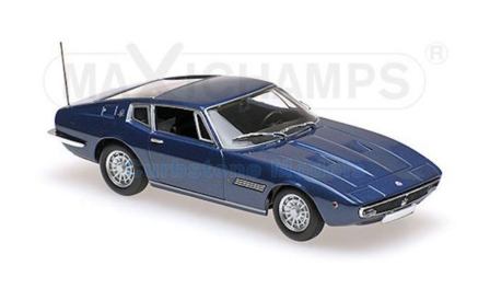 Modelauto 1:87 | Minichamps 870123021 | Maserati Ghibli Coup&eacute; Donker Blauw 1969